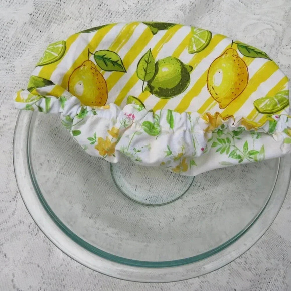 Kitchenaid Mixer Bowl Cover, Reversible Lemon and Floral Bowl Cover - Picture 6 of 6